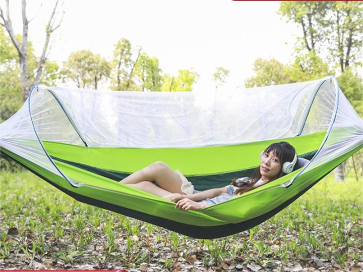 Quick Opening Hammock With Mosquito Net Outdoor Portable Double Hammock Outdoor Anti Mosquito