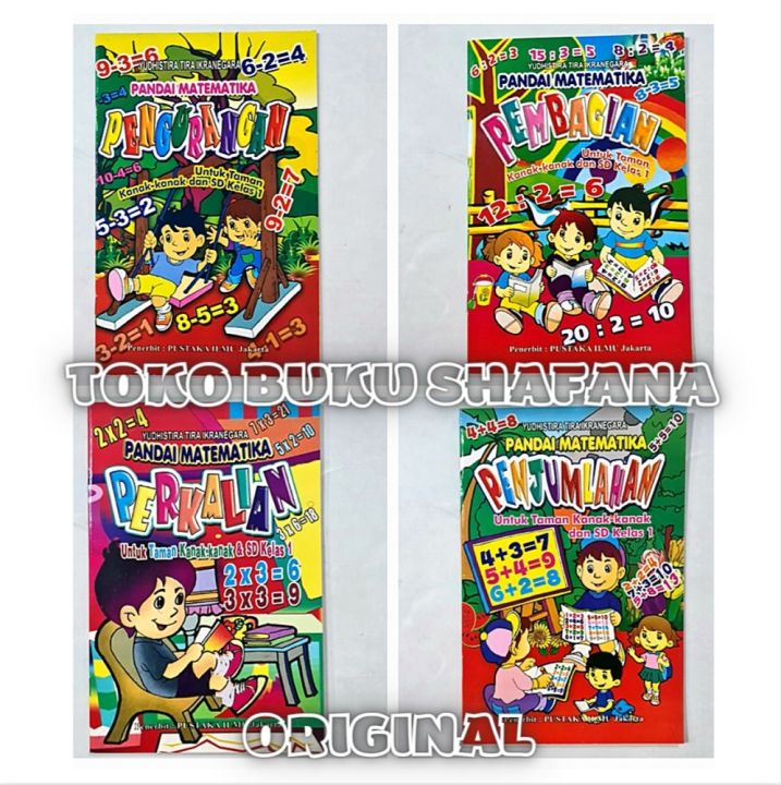 Harga Untuk 4 Buku Pandai Matematika Penjumlahan Pengurangan Perkalian Pembagian Untuk Tk Dan 9590