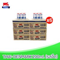 [ส่งฟรี] x6ลัง นมวัวแดง ไทยเดนมาร์ค Thai-Denmark นมยูเอชที นมวัวแดงรสจืด นมไทยเดนมาร์ครสจืด ขนาด200มล. ( 6ลัง : รวมทั้งหมด 216 กล่อง )