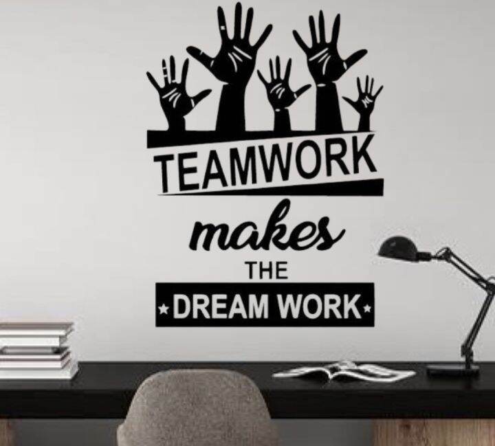 Team Work Makes the Dream Work Office Wall Stickers Home Decor | Lazada PH