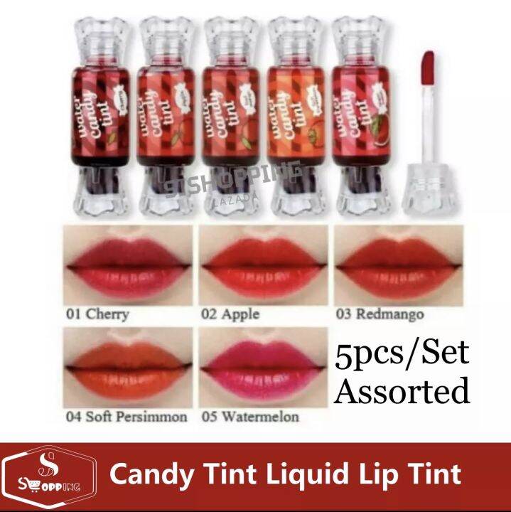 [Set Of 5pcs] Candy Tint Liquid Lip tint Lazada PH