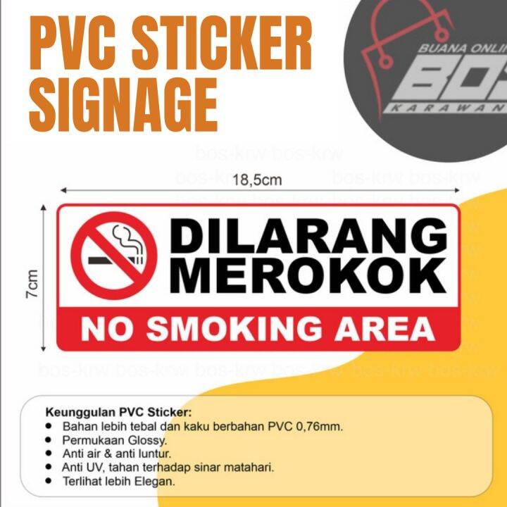 Pvc Sticker Dilarang Merokok Lazada Indonesia