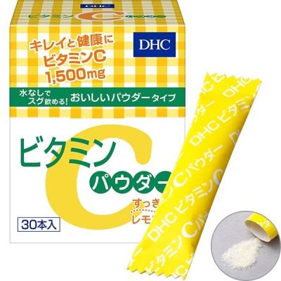 [ของแท้ ส่งไว!] DHC Vitamin C Powder Lemon วิตามินซีเข้มข้น ชนิดผง เลม่อน กล่อง 30 ซอง