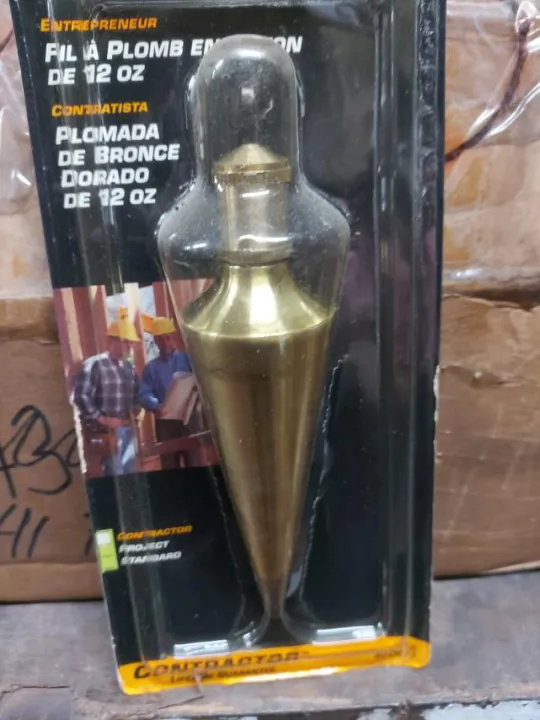 JOHNSON MACHINED BRASS PLUMB BOBBS BOBB WITH STEEL TIP AND LACQUER