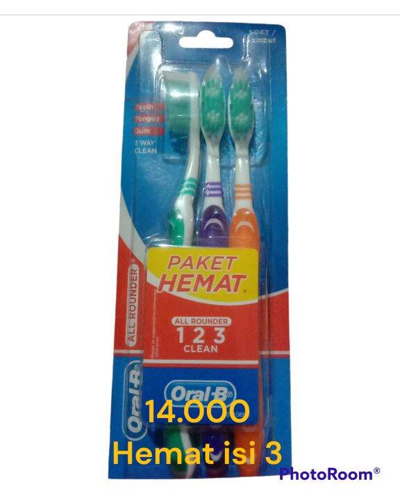 Oral B Sikat Gigi Hemat Isi 3 | Lazada Indonesia