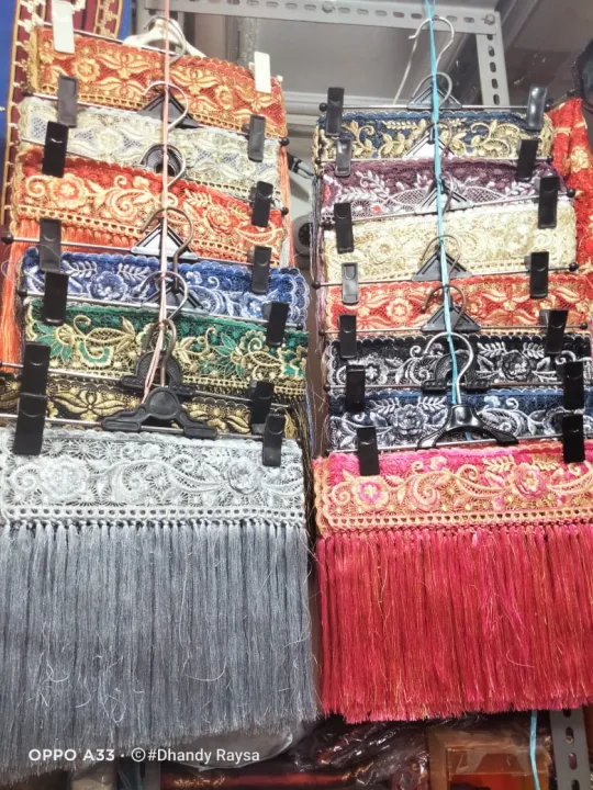 RENDA RUMBAI BOEDIR SONGKET PALEMBANG TENUN BATAK ULOS SUMATERA/RENDA ...