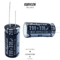 330uf 200V Passive คาปาซิเตอร์ RUBYCON Capacitor CEW20