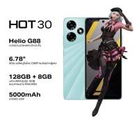 Infinix HOT 30 8+128GB(เพิ่มแรมได้สูงสุด 16GB)|หน้าจอ 90HZ 6.78" FHD+|G88 ชิปเซ็ตเกมมิ่ง|แบตเตอรี่ 5000 mAH (33W)เครื่องแท้ใหม่มีรับประกันพร้อมติดฟีมล์ไฮโดเจลฟรี