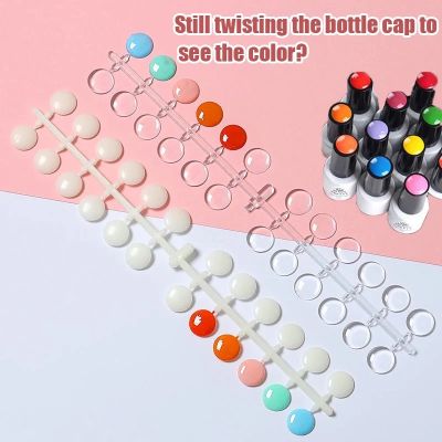 🇹🇭ชาร์ทโชว์สี ชาร์ทกลมติดขวด ชาร์ทติดขวด Bottle Color Display 12mm Flatback Round Coloring False Tips