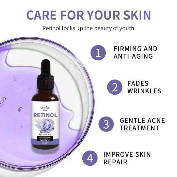 Retinol Facial Serum Anti Wrinkle Remove Dark Spots Face Essence Anti