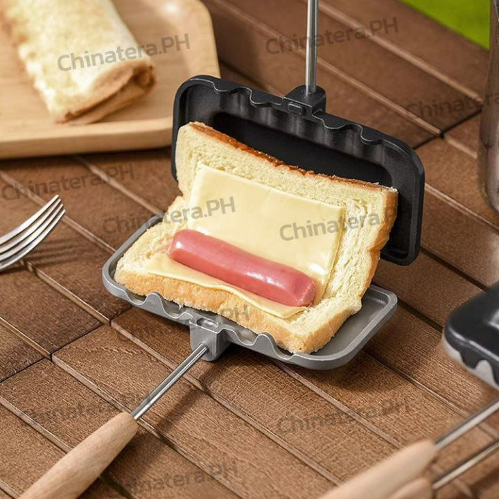 4w1h Sandwich Maker Double-Sided Sandwich Pan Non-Stick Foldable Grill  Frying Pans for Bread Toast Breakfast Machine Pancake Maker Kitchen Tools