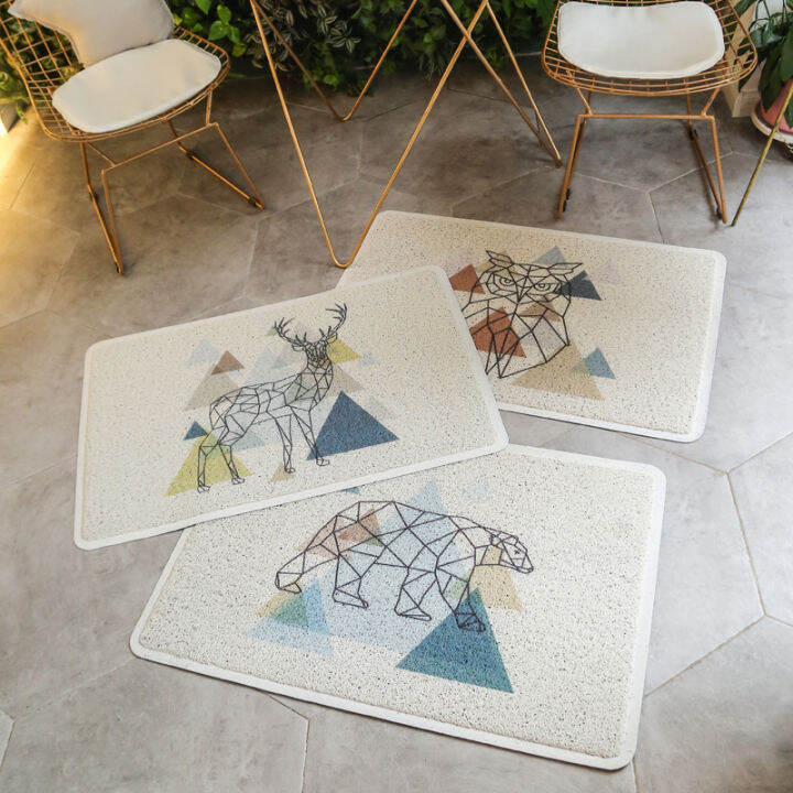 CAT'S Paw PVC Wire Circle Entrance Doors Mat Door Doormat Rug Foyer