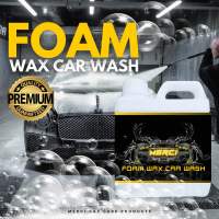 โฟมล้างรถ ไม่ต้องถู สูตรผสมแว็กซ์  Merci Faom Wax Car Wash (ปริมาณ 1,000 ML.) (แถมฟรี ผ้าไมโครไฟเบอร์และฟองน้ำล้างรถ)