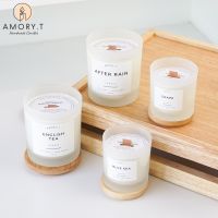 เทียนหอม เทียนหอมไขถั่วเหลือง แก้วฝาไม้ | Soy Wax Candle