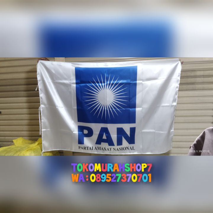 Bendera Partai Pan Bahan Satin Ukuran 150 X 100 Lazada Indonesia