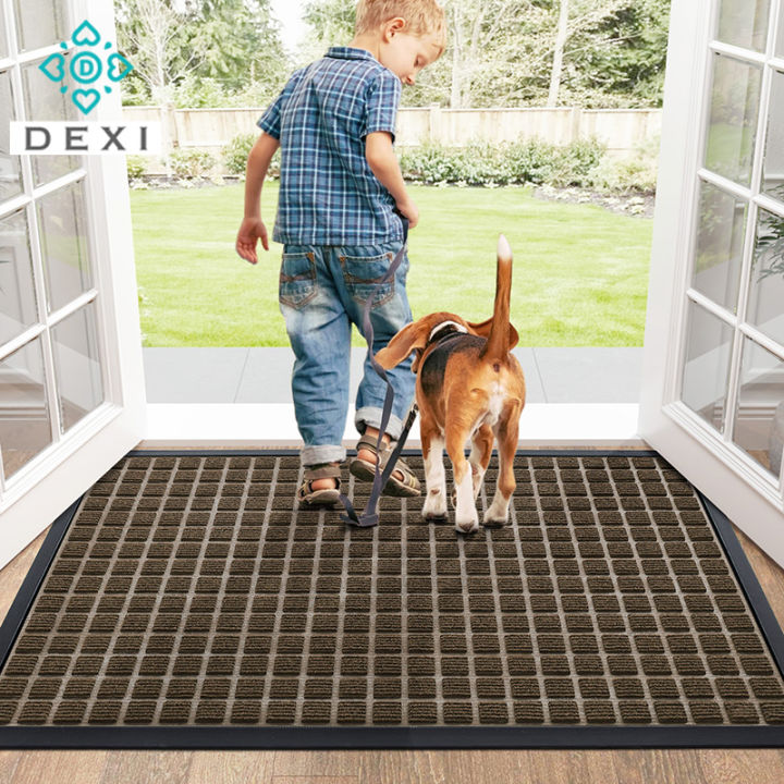 dexi 1 DEXI Door Mat Large Front Indoor Entrance Outdoor Doormat,Heavy Duty  Rubber Outside Floor Rug for Entryway Patio Waterpr