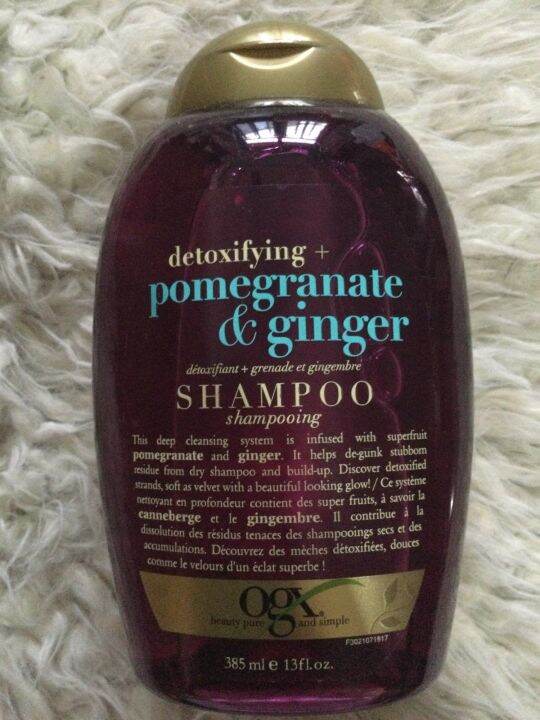 Original OGX Detoxifying Pomegranate & Ginger Shampoo 385ml Lazada PH