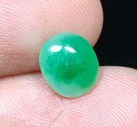 พลอยหยกเขียวธรรมชาติ 1.41cts 7x6x2.2mm 1.41cts natural green jade gemstone 7x6x2.2mm