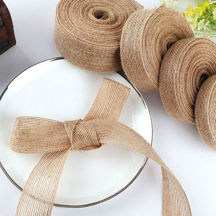 10M Natural Vintage Jute Cord String Gift Wrapping Ribbon Bows Crafts Jute  Twine Rope Burlap Party Wedding Decoration Supplies