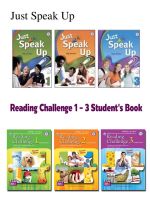 หนังสือเรียน พว. ใหม่ ตำหนิแต้มแดงที่ขอบเล็กน้อยมาก just speak up 1-3 Reading challenge 1-3