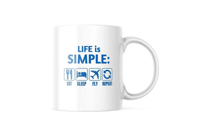 MUG LIFE SIMPLE แก้วกาแฟ สำหรับนักบิน แอร์โฮสเตส หรือแฟนการบิน