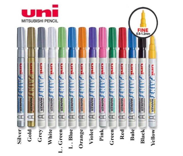 Uni Paint Marker PX 21 Fine 15 Colors Lazada
