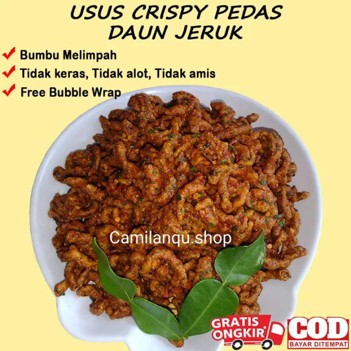 Kripik Usus Krispi Usus Ayam Crispy Pedas Daun Jeruk Sultan Bumbu