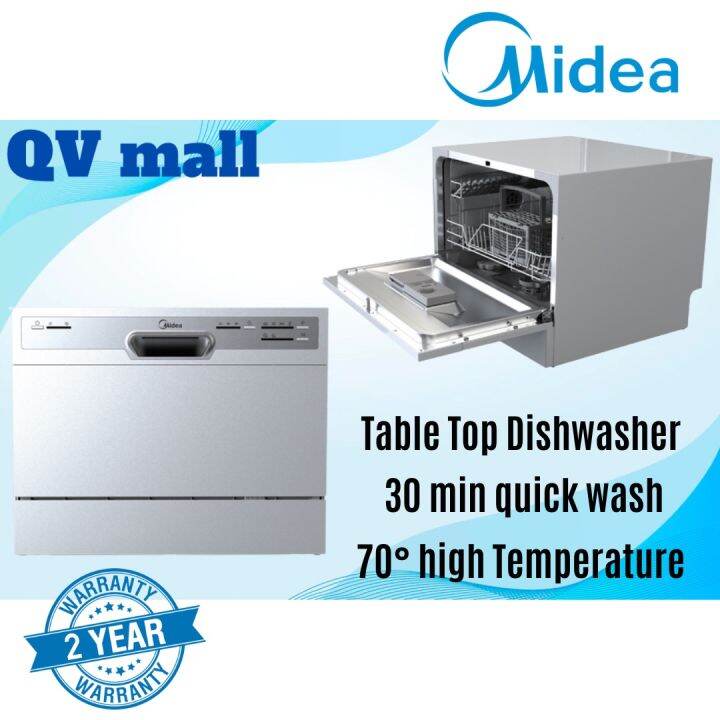 Midea Table Top Dishwasher WQP63607 Lazada
