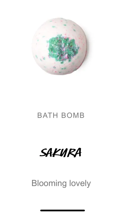 sakura bath bomb