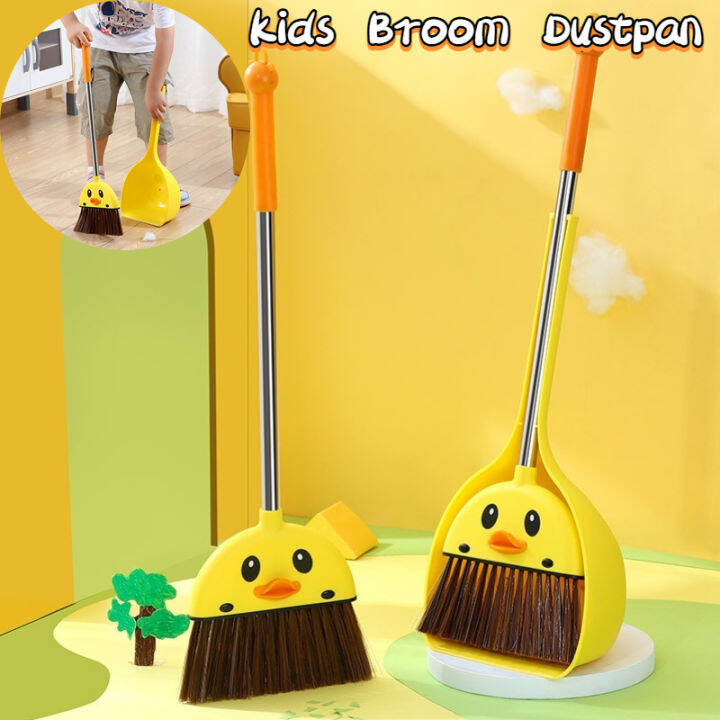 Household Mini Kid Broom and Dustpan Set Cleaning Toys Gift Pretend