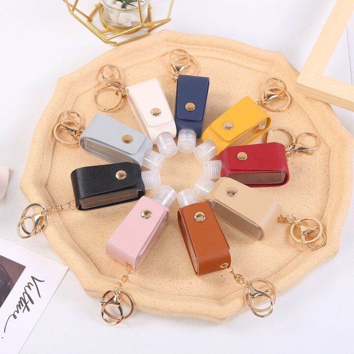 พร้อมส่งจากไทย-ขวดสเปรย์-และ-ขวดเจล-พร้อมพวงกุญแจเคสหนัง-แบบพกพาสำหรับเดินทาง-ขนาด-30-ml