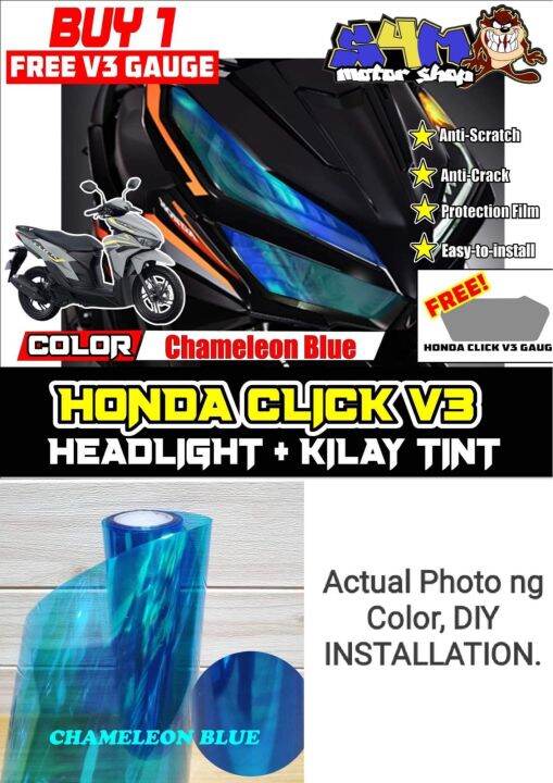 Honda Click V3 Headlight tint with Kilay Tint | Lazada PH