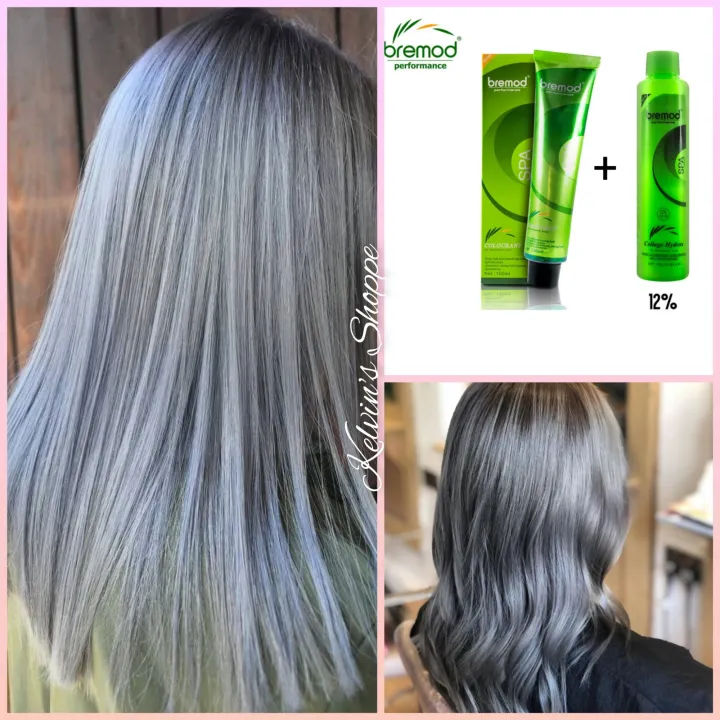 9.01 METALLIC GRAY Bremod Permanent Hair Color Set Lazada PH