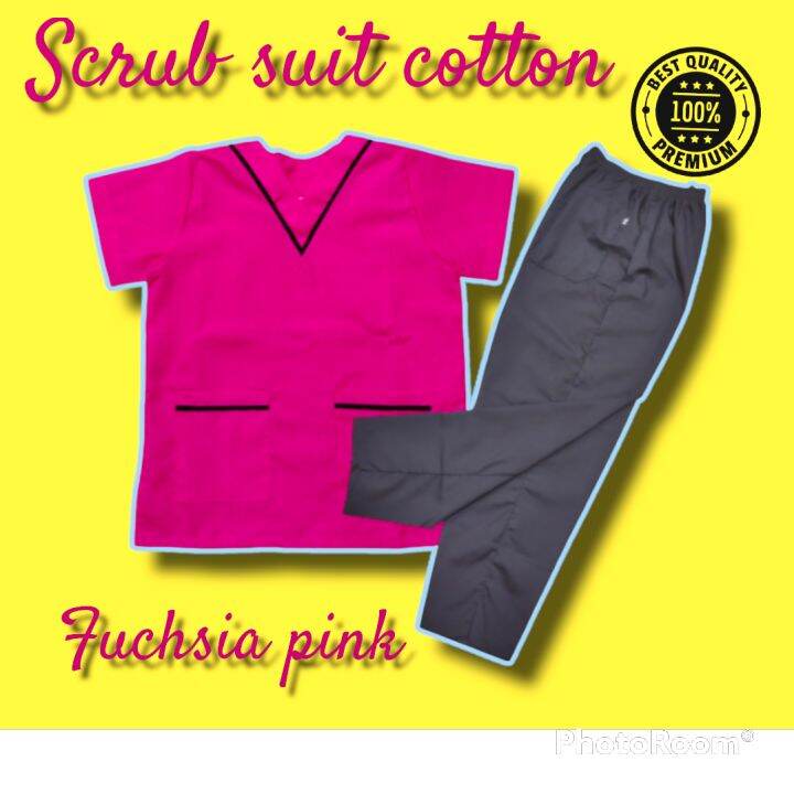 Scrub Suit Terno Piping Cotton Tetoron Lazada Ph 2192