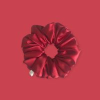 ยางรัดผม (รหัส 097) สี Red ไซส์ M (scrunchie satin silk)