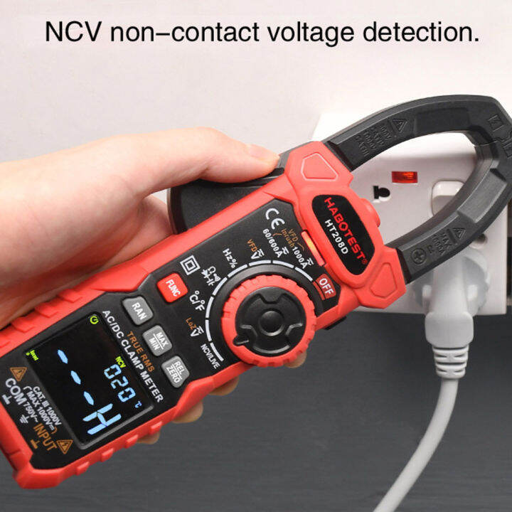 habotest-ht208d-digital-clamp-meter-ac-dc-true-rms-มัลติมิเตอร์ดิจิตอลแบบแคมป์มิเตอร์-แบบออโต้รุ่น-th208d