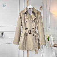 ??Trench coat  งานแบรนด์ทรงเบสิคพร้อมเข็มขัด สีน้ำตาลกากี