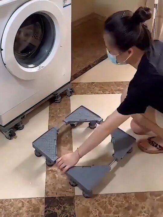 【Local Stock 】Refrigerator Rack Stand Ref Stand Movable Washing Machine