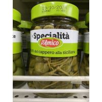 D’Amico Le Specialita Frutti Del Cappero Alla Siciliana 290 G. ลูกเคเปอร์ในน้ำส้มสายชู ตรา ดามิโก้