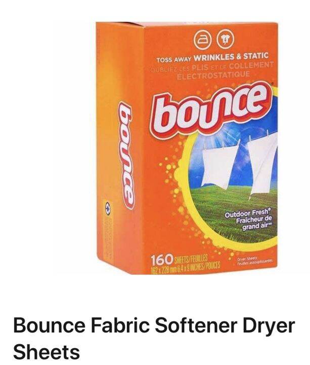 Imported! Bounce Fabric Softener Dryer Sheet 160/320 sheets Lazada PH