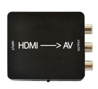 กล่องแปลงสัญญาณ HDMI เป็น AV สีขาว เสียง Stereo แยกซ้าย ขวา RCA 3สี ขาว แดง เหลือง