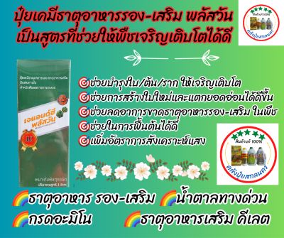 พลัสวัน กรดอะมิโนที่มีส่วนประกอบของคีเลต เสริมสร้างการเจริญเติบโต บำรุงต้นบำรุงใบ ขนาด 1 ลิตร (แถมฟรี เดอะฮีโร่ 7 ช้อน)