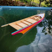 Rc boat เรือบังคับ  เรือสองตอน (ลำเปล่า) สีม่วงแดงส้ม ขนาด 70cm * 17cm * 5.5cm