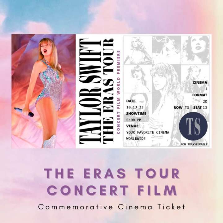 Taylor Swift The Eras Tour Concert Film Movie Ticket, 1 pc. | Bookmark ...