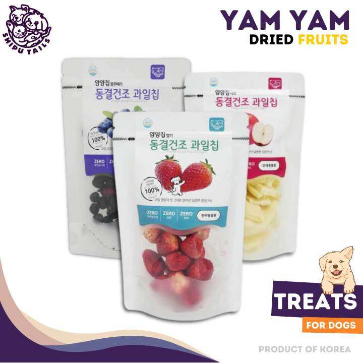 Dog Treats Dried Fruit 100 Yam yam Korean product Snack / Treat Freeze Lazada PH