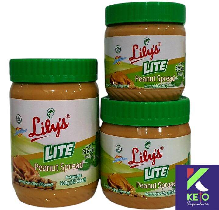 Lily's Lite Peanut Butter Spread with Stevia Extract 500g, 320g, 210g