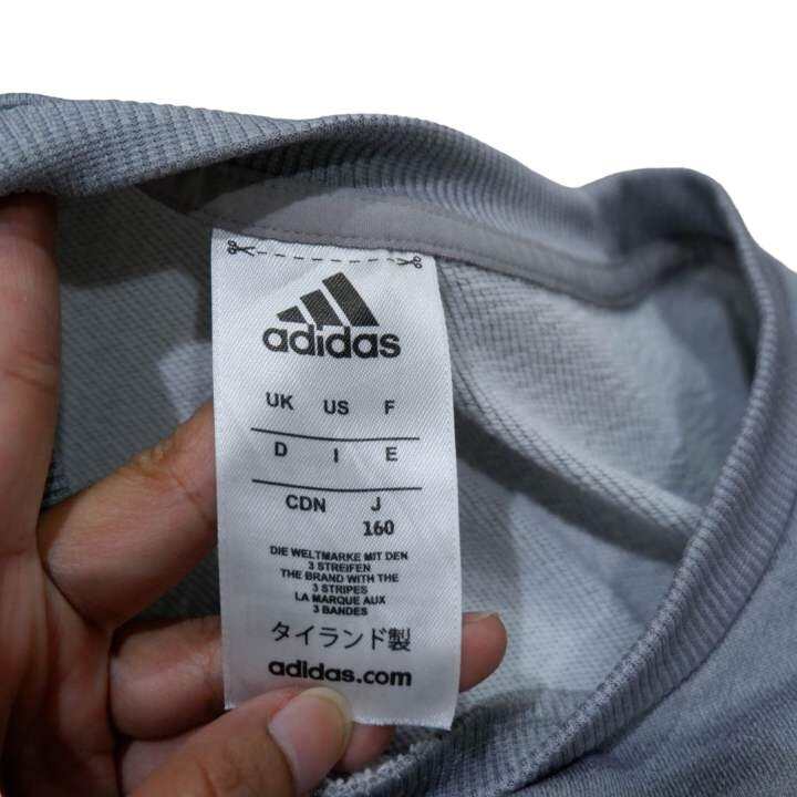 adidas-เสื้อแขนยาว-คอกลม-ใส่สบาย-สีเทา