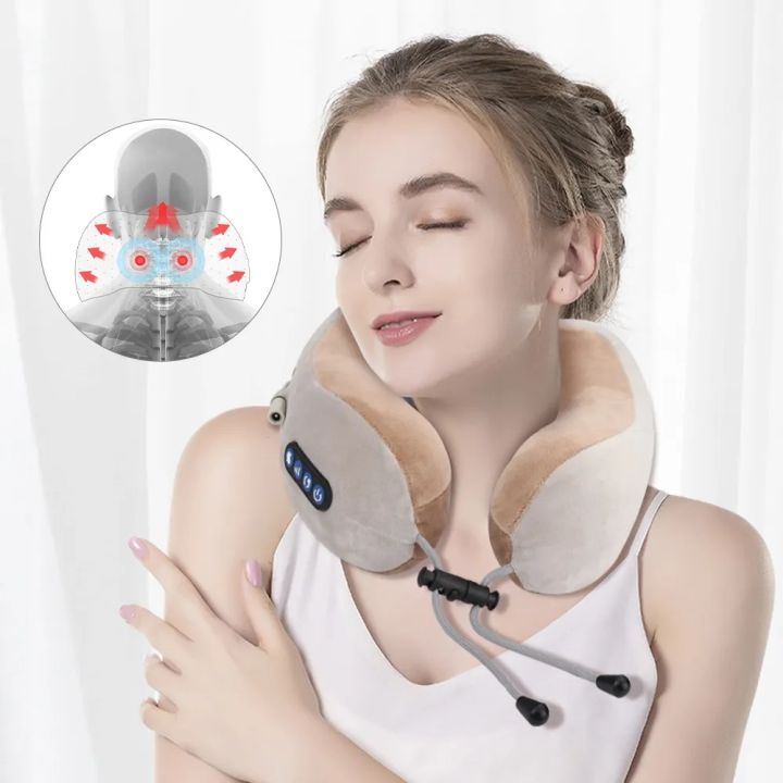 Electric Neck Massager U Shaped Pillow Multifunctional Portable Shoulder  Cervical Massager Travel Home Car Relax Massage Pillow