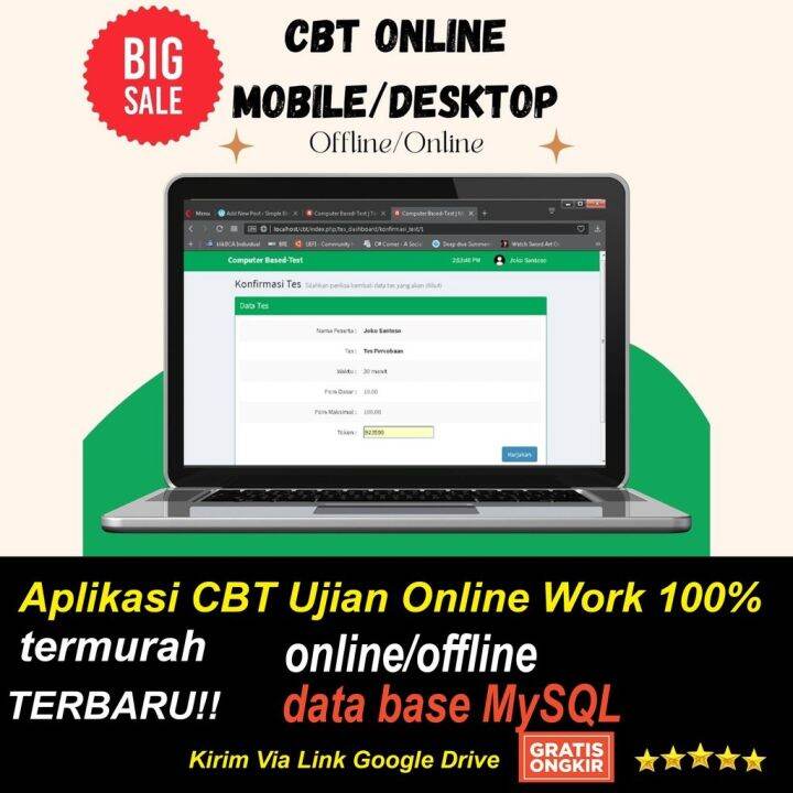 Aplikasi CBT Ujian Online Work 100 online/ offline Lazada Indonesia