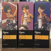 Figma FIG203,FIG207,FIG213 Attack on Titan มิคาสะ แอคเคอร์แมน Mikasa Vckerman,รีไวล์ Levi ,เอเลน เยเกอร์ Eren Yeager